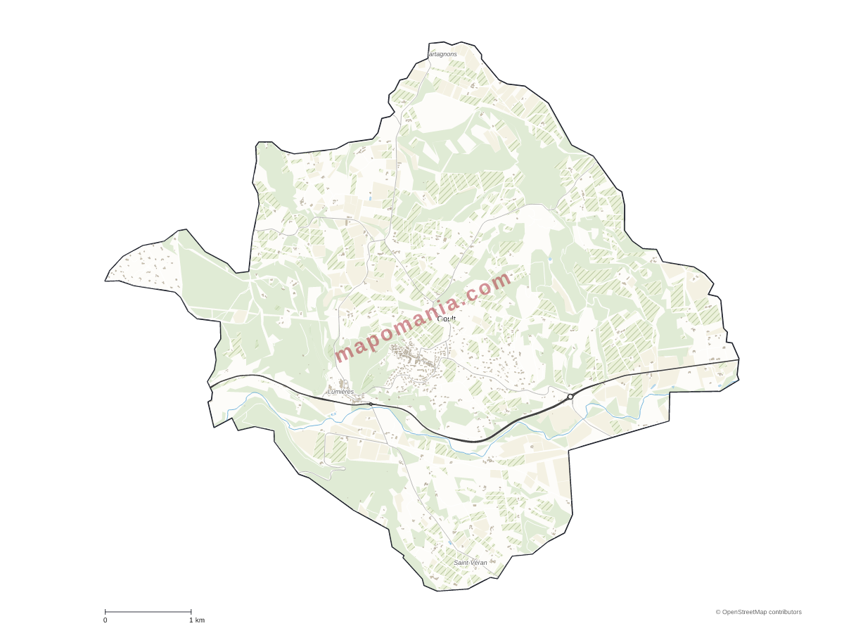 Carte de Goult à personnaliser