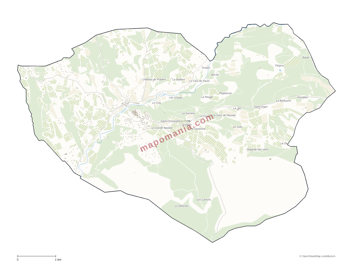 Carte de Grambois à personnaliser