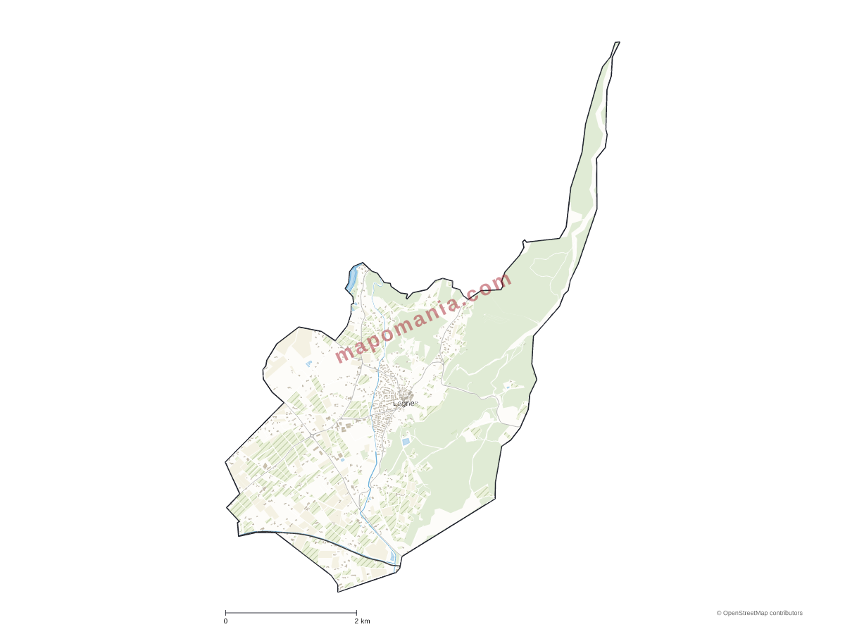 Carte de Lagnes à personnaliser
