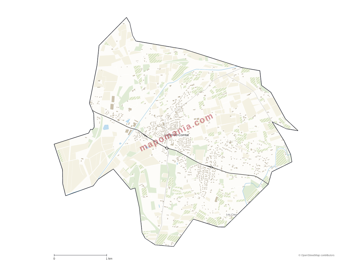 Carte de Loriol-du-Comtat à personnaliser