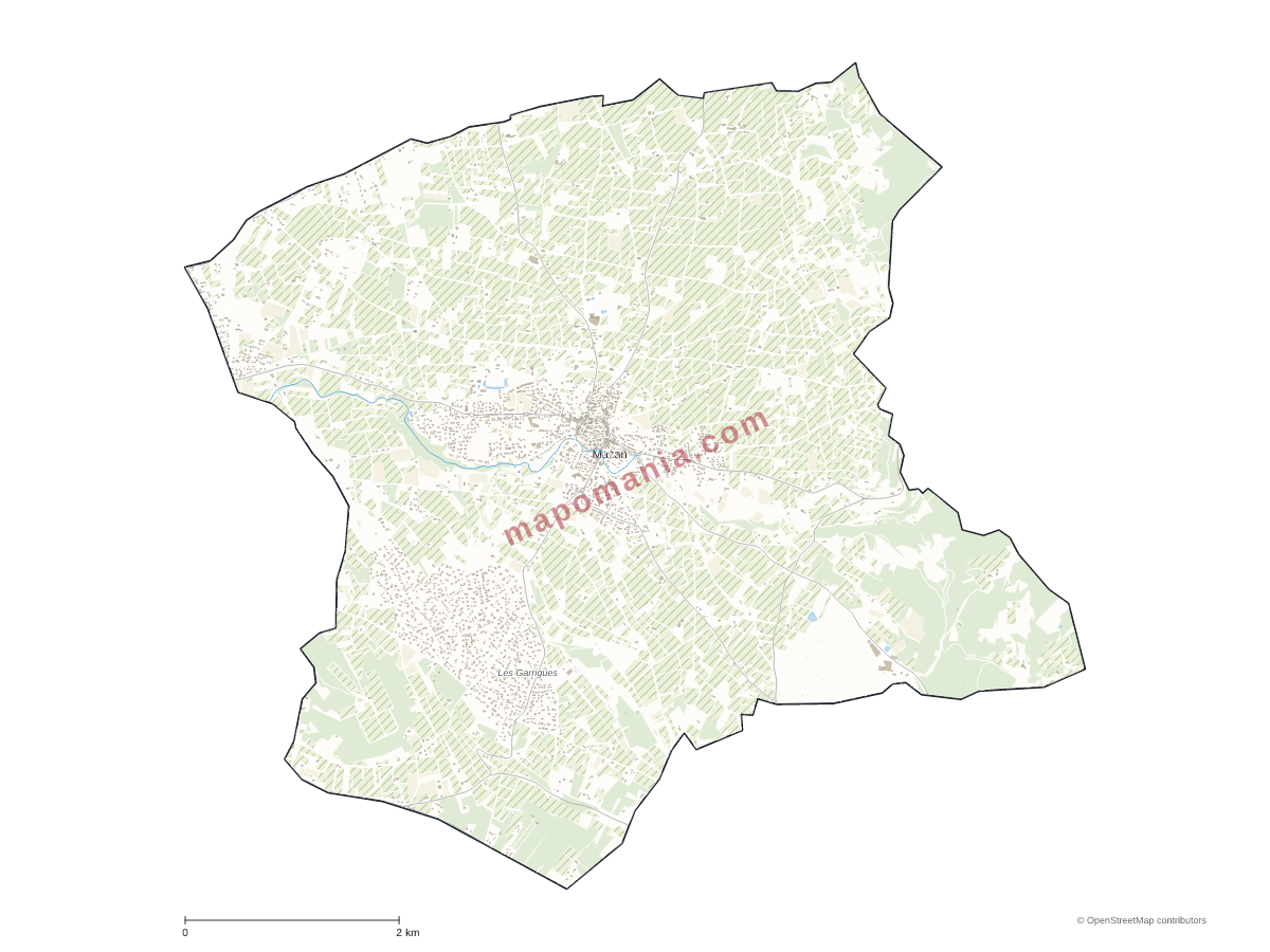 Carte de Mazan à personnaliser