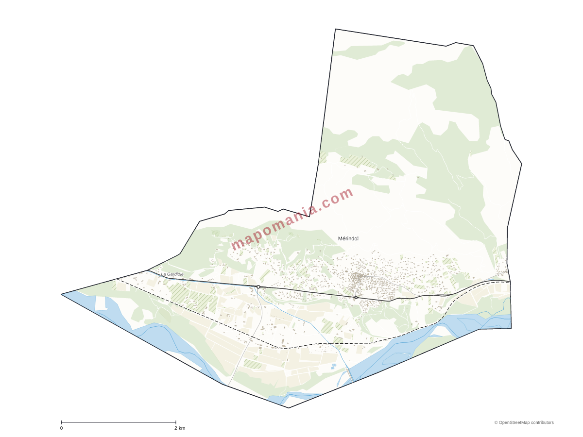 Carte de Mérindol à personnaliser