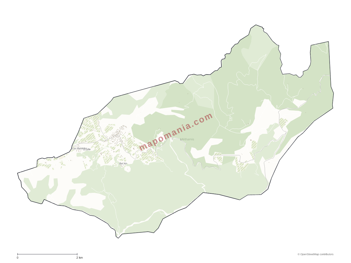 Carte de Méthamis à personnaliser