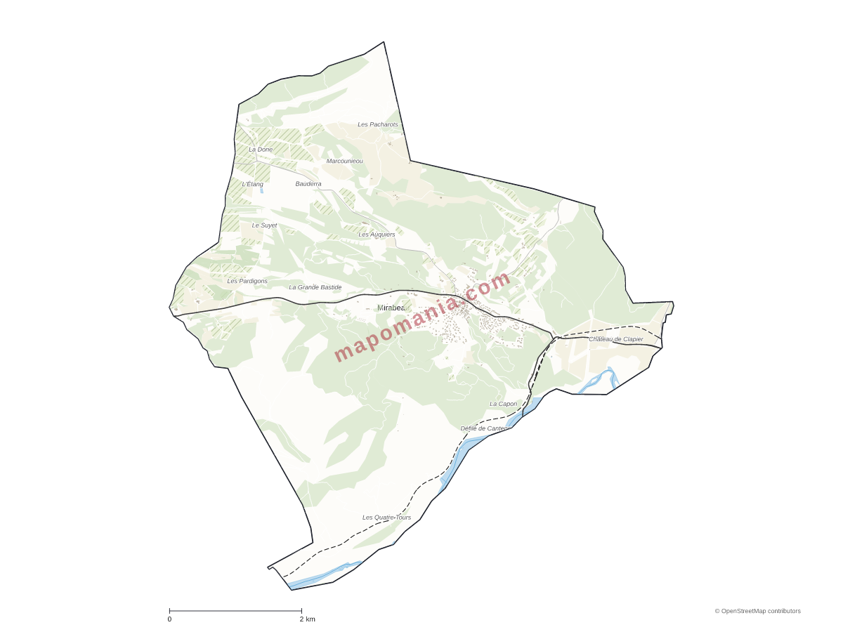 Carte de Mirabeau à personnaliser