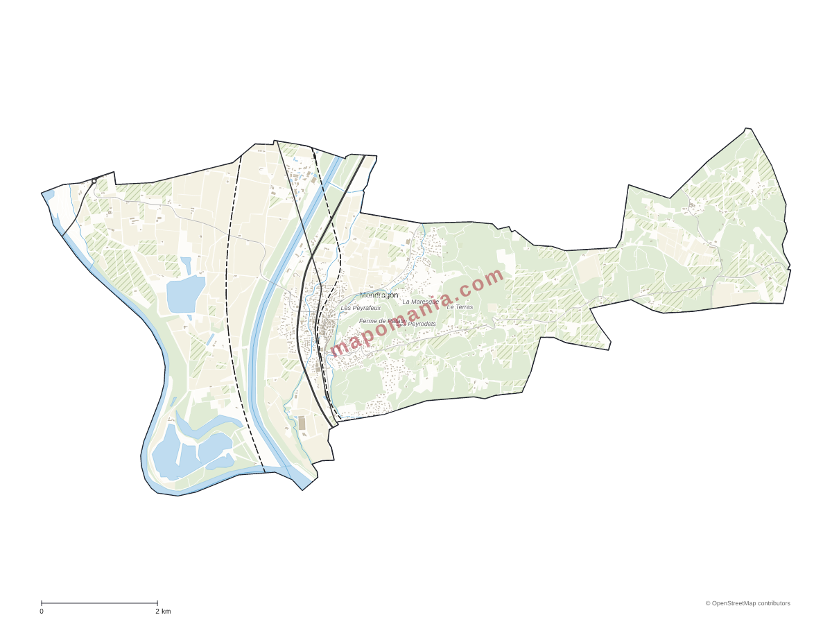 Carte de Mondragon à personnaliser