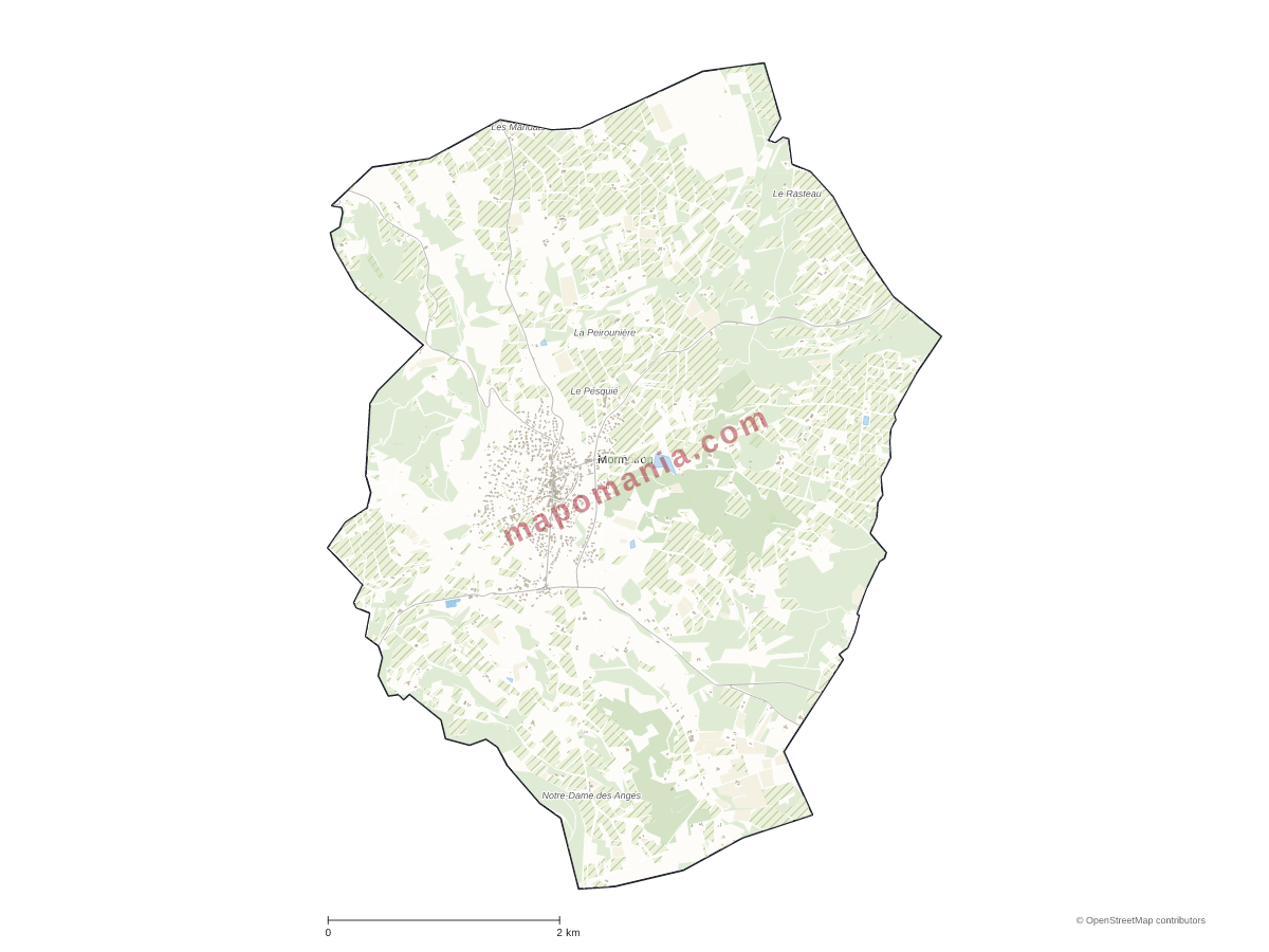 Carte de Mormoiron à personnaliser