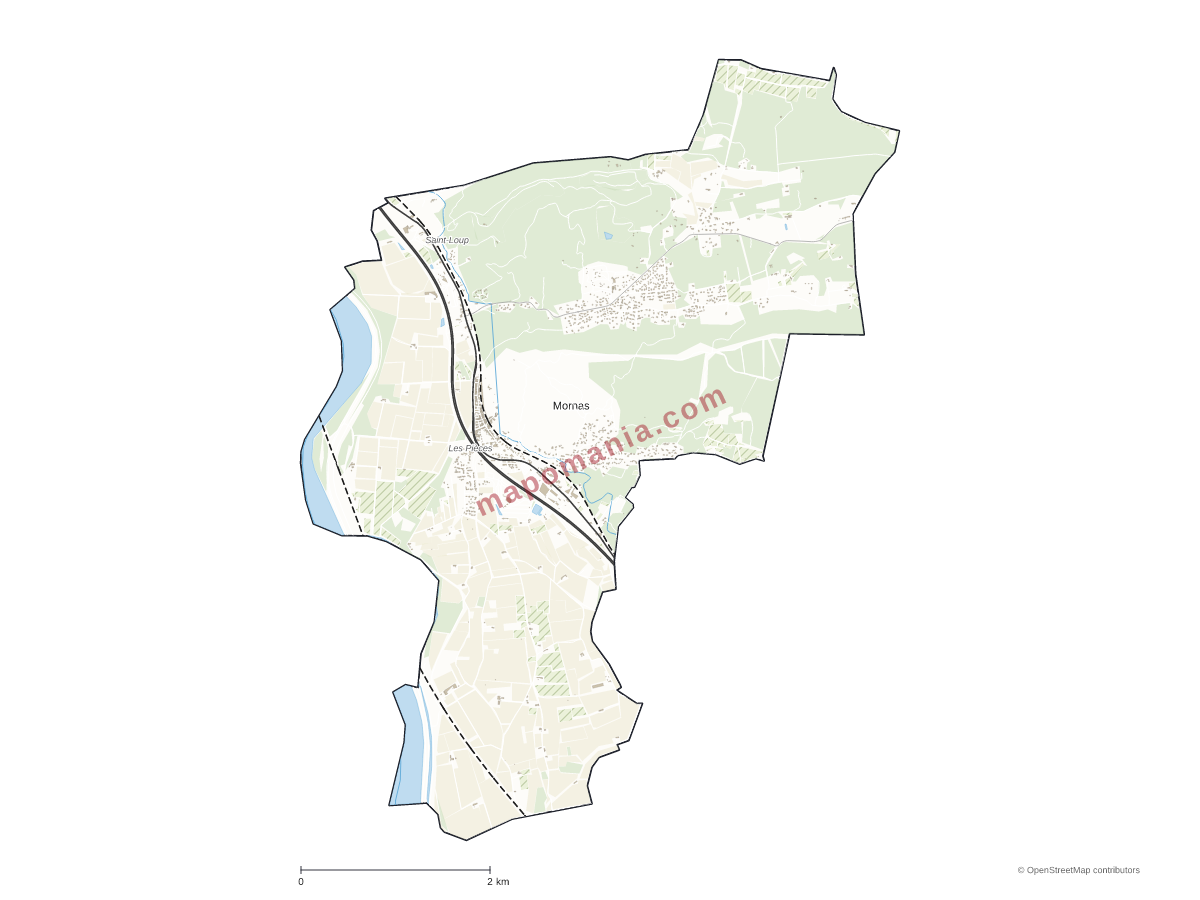 Carte de Mornas à personnaliser