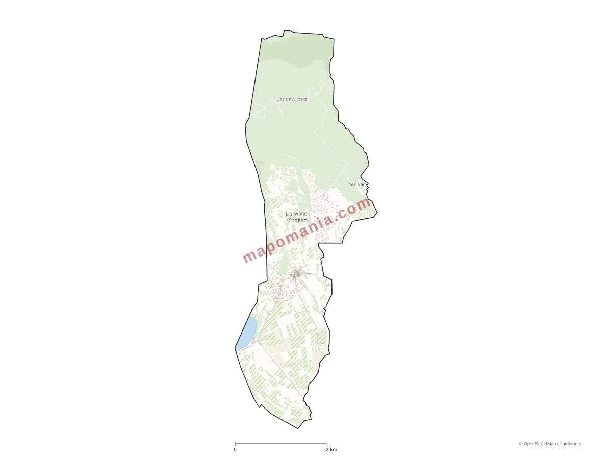 Carte de La Motte-d'Aigues à personnaliser