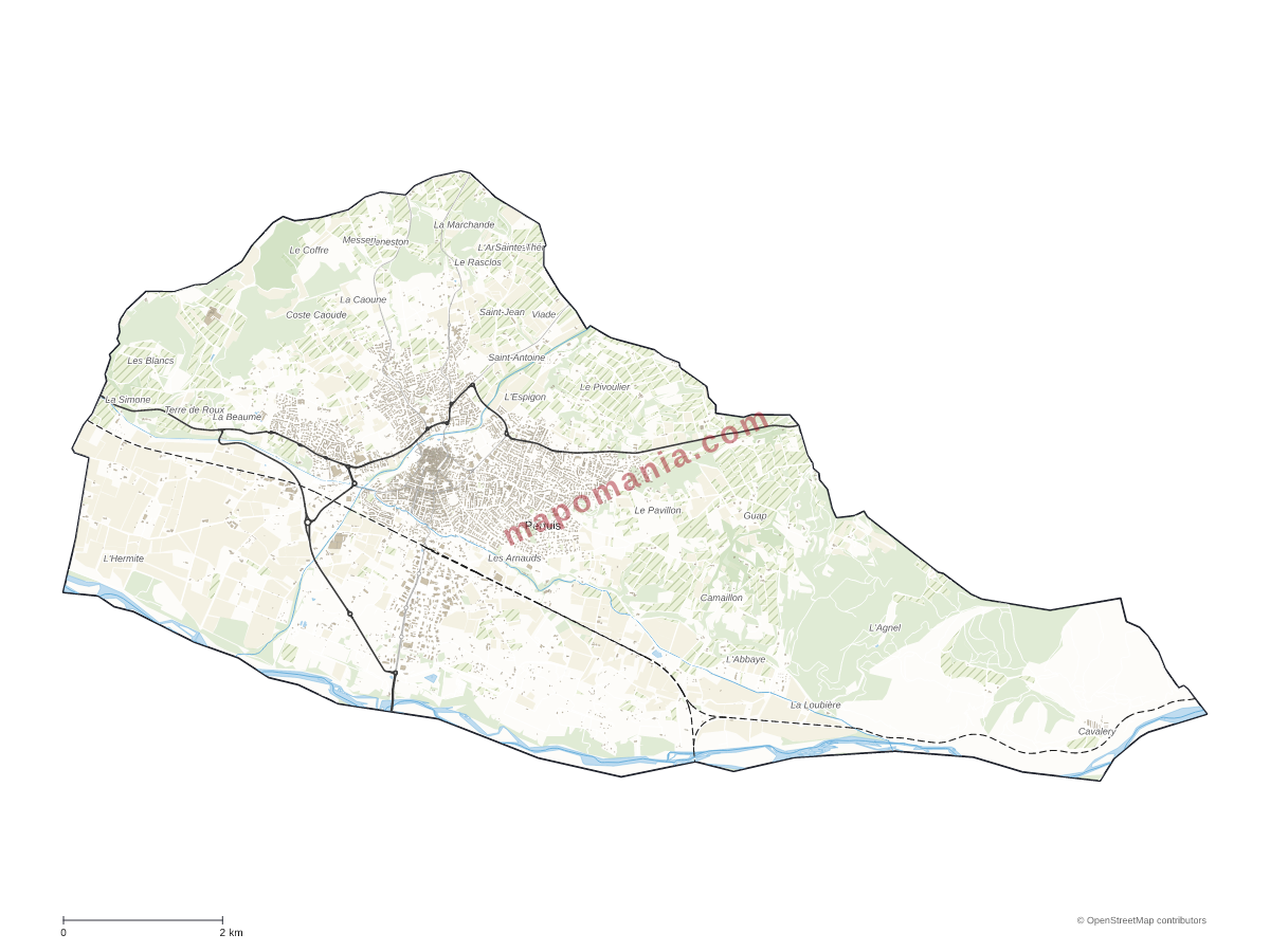 Carte de Pertuis à personnaliser