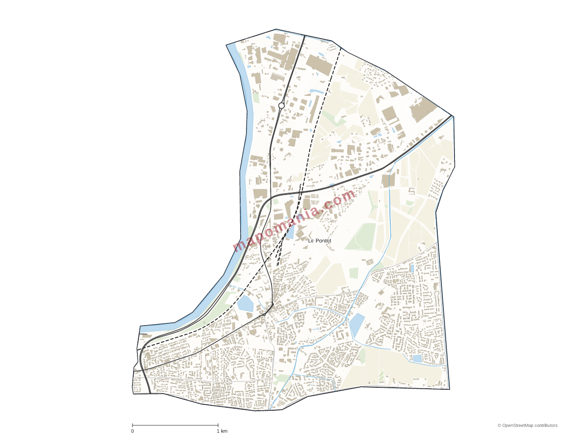 Carte de Le Pontet à personnaliser