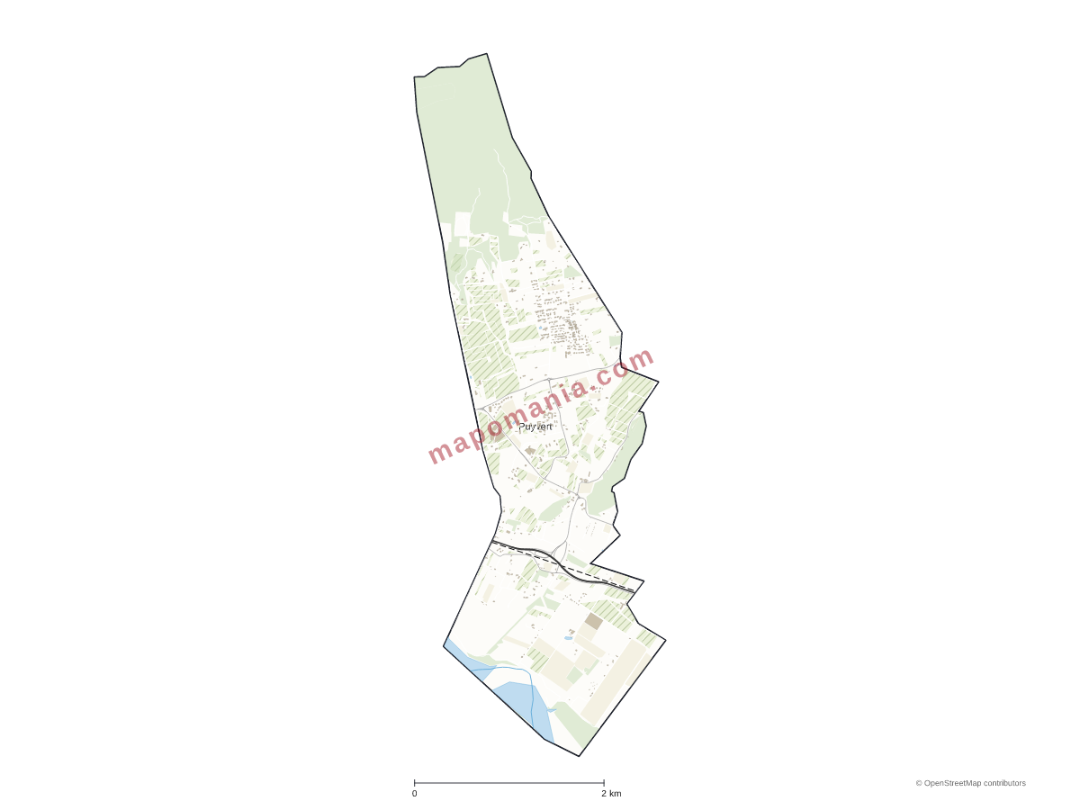 Carte de Puyvert à personnaliser