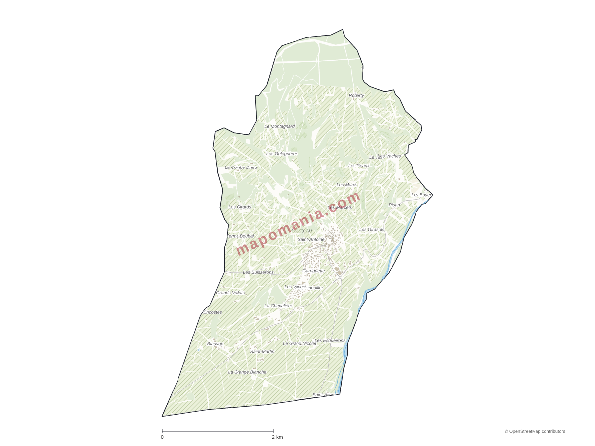 Carte de Rasteau à personnaliser