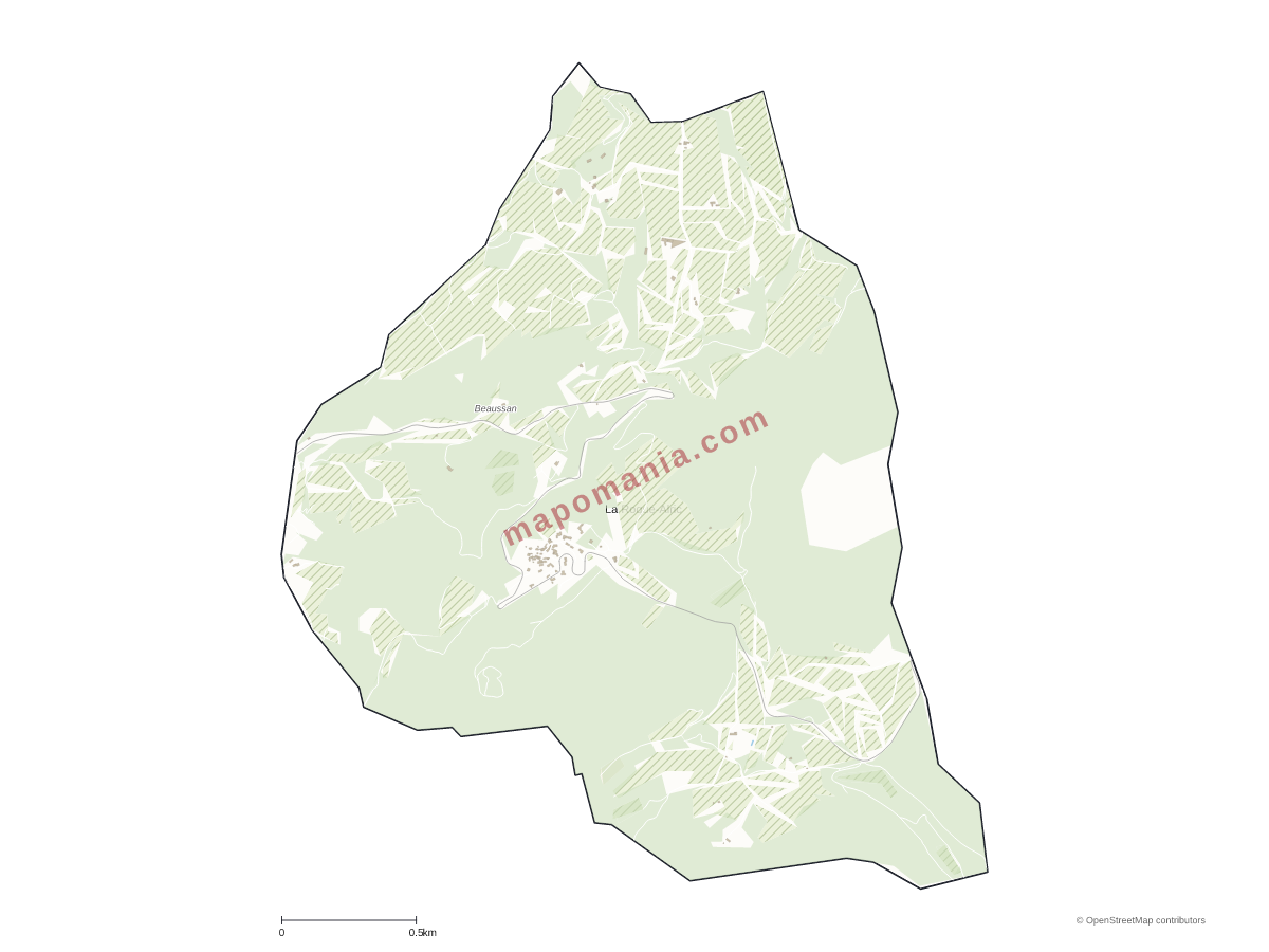 Carte de La Roque-Alric à personnaliser
