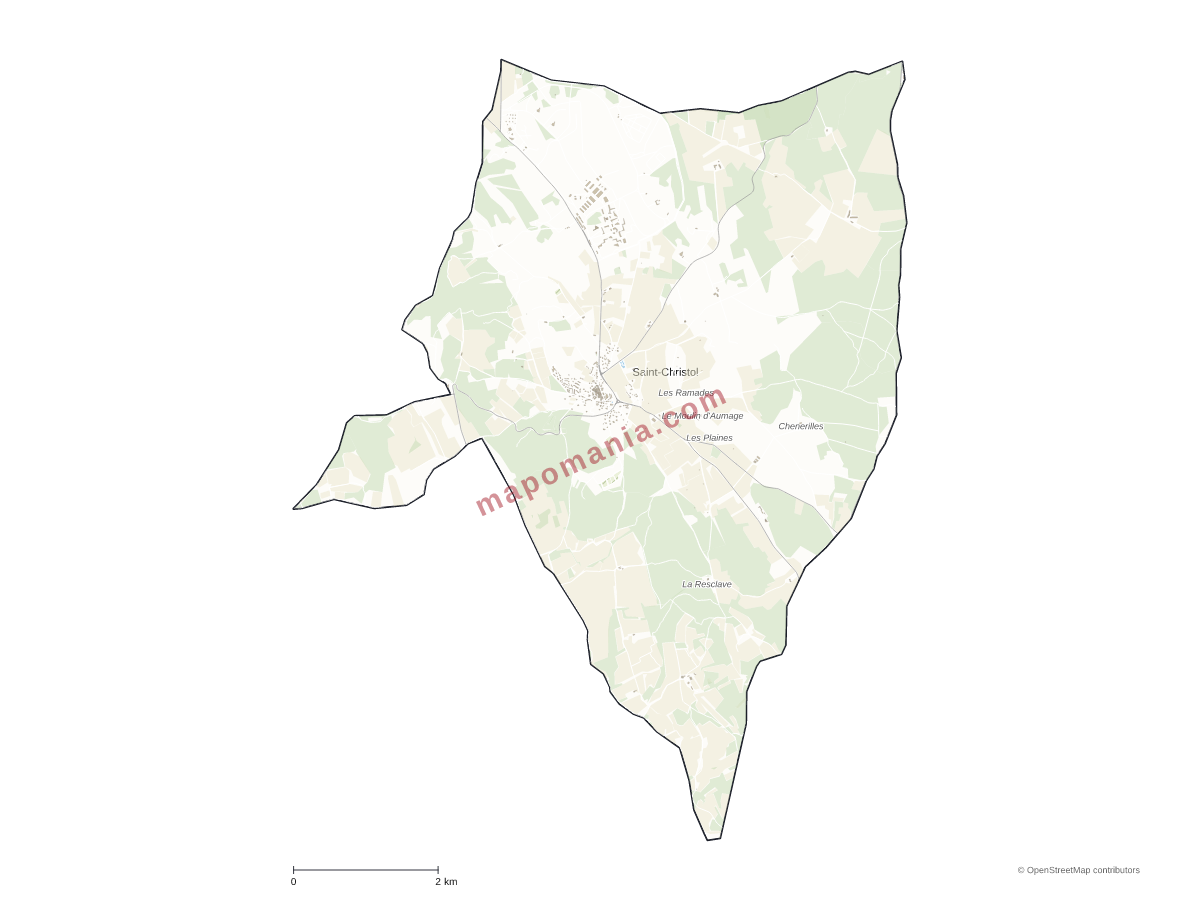 Carte de Saint-Christol à personnaliser