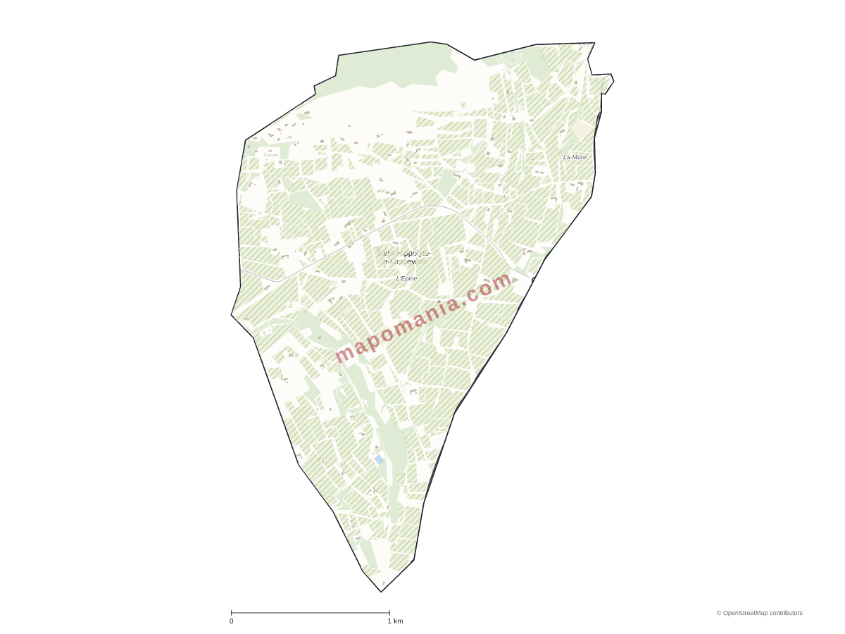 Carte de Saint-Hippolyte-le-Graveyron à personnaliser