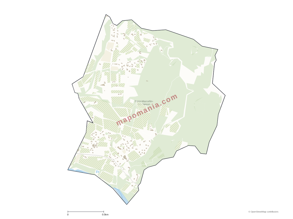 Carte de Saint-Marcellin-lès-Vaison à personnaliser