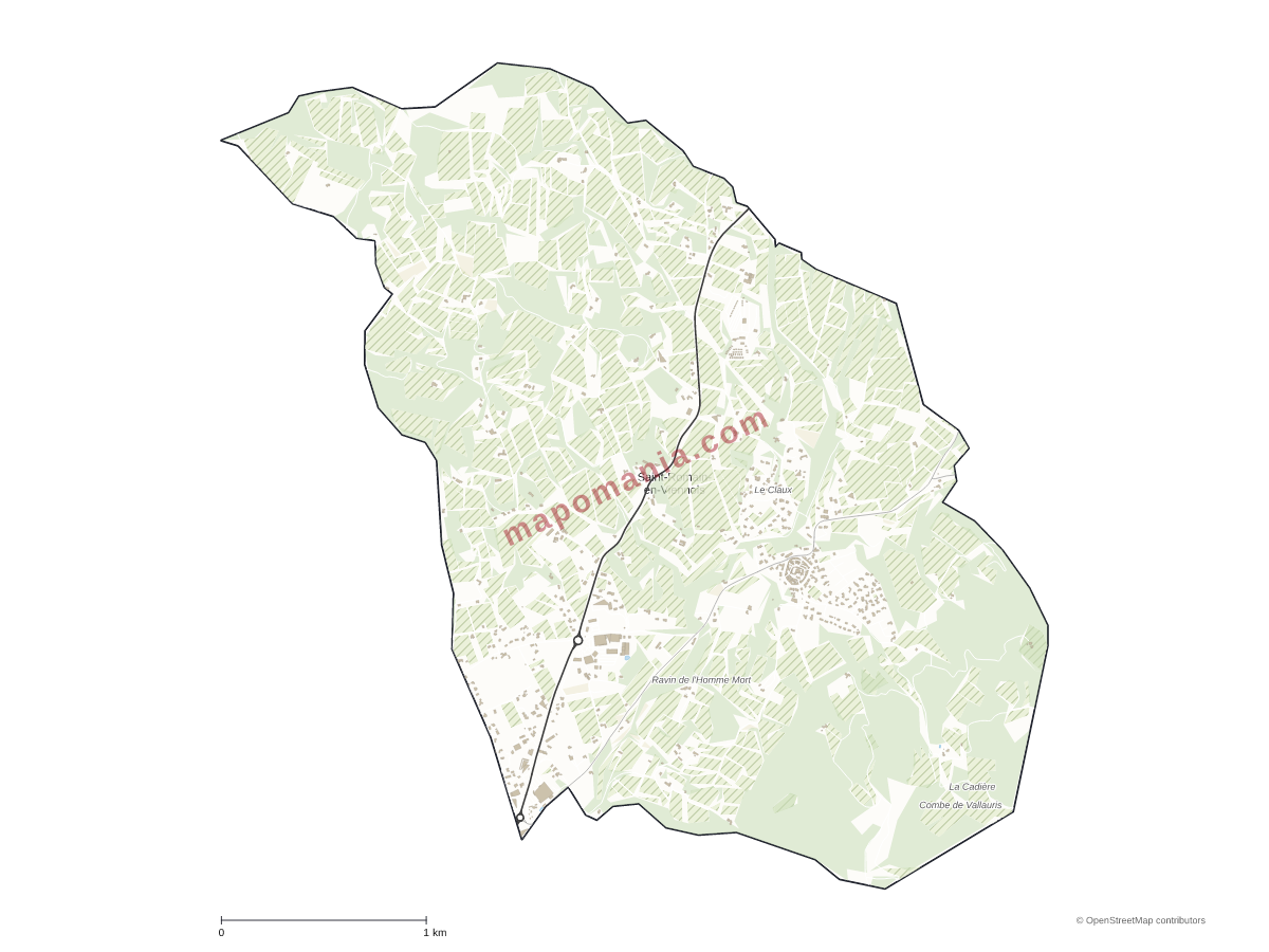 Carte de Saint-Romain-en-Viennois à personnaliser