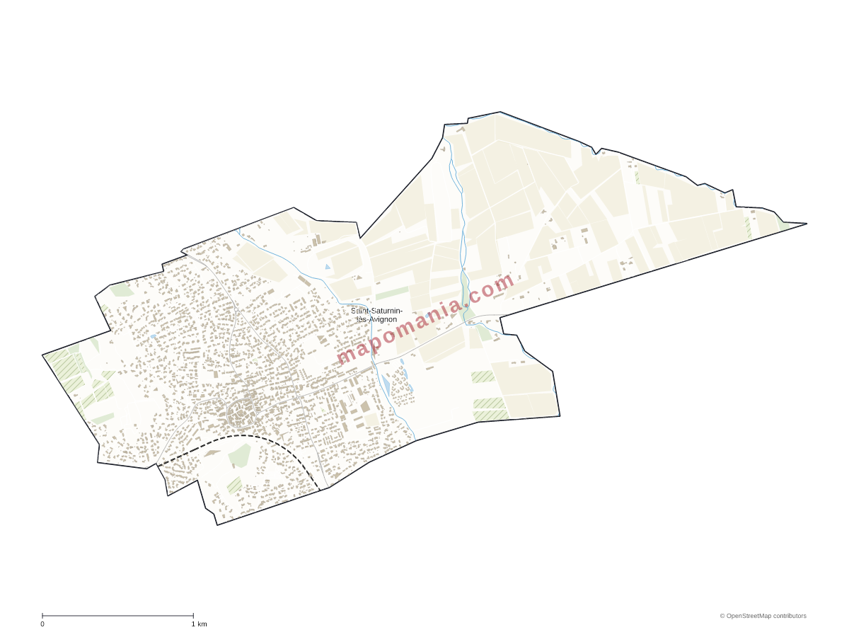 Carte de Saint-Saturnin-lès-Avignon à personnaliser