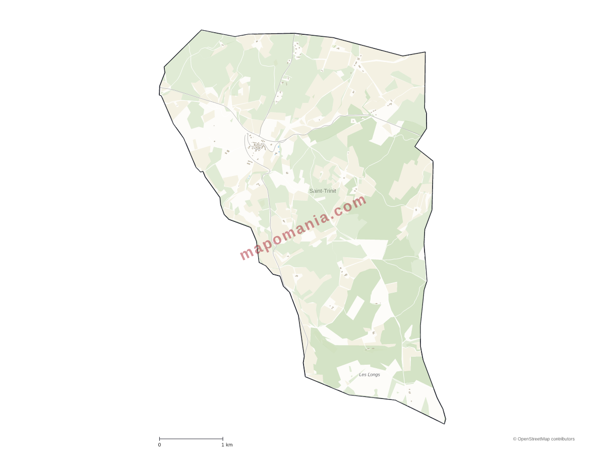 Carte de Saint-Trinit à personnaliser