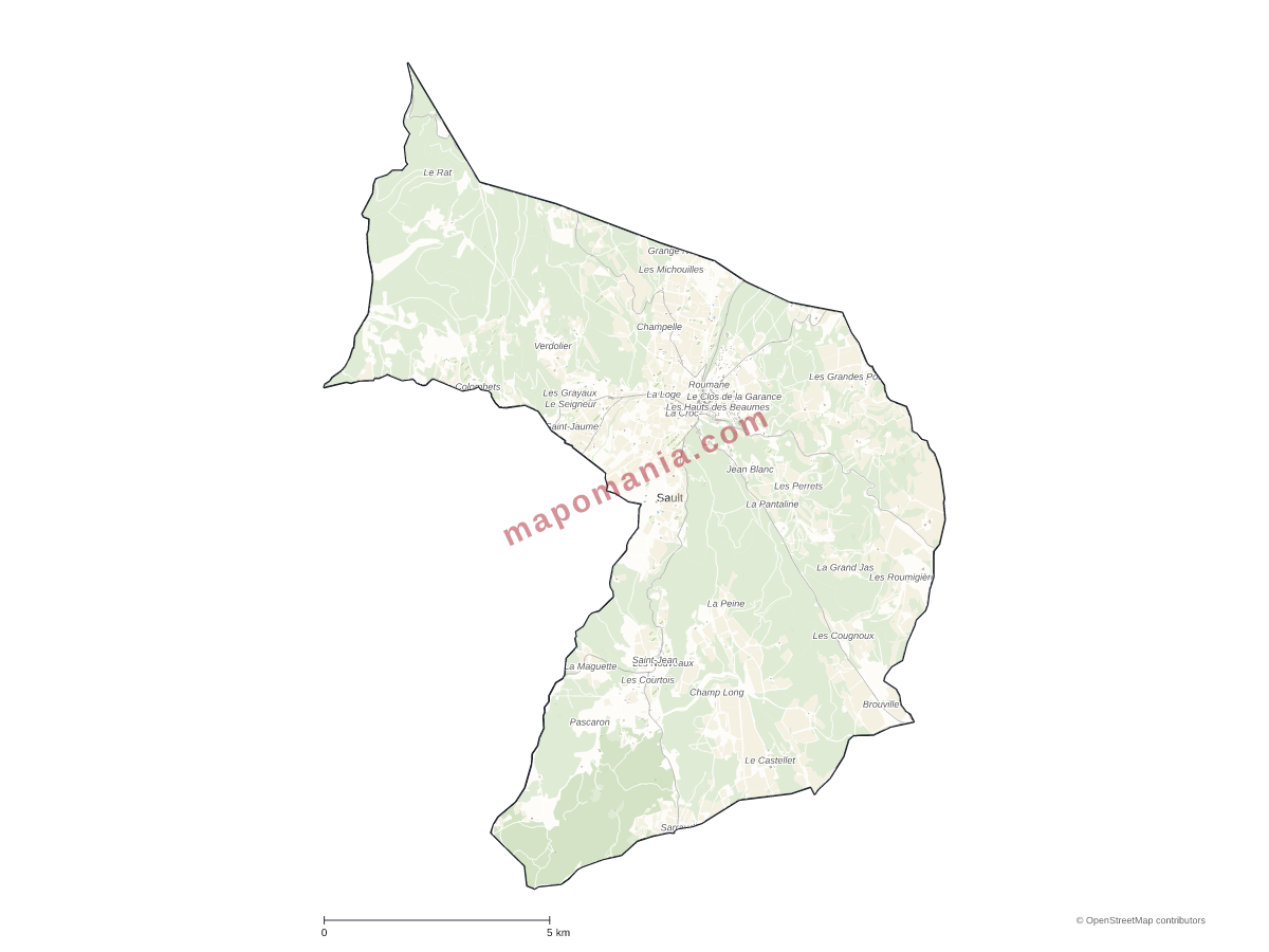 Carte de Sault à personnaliser