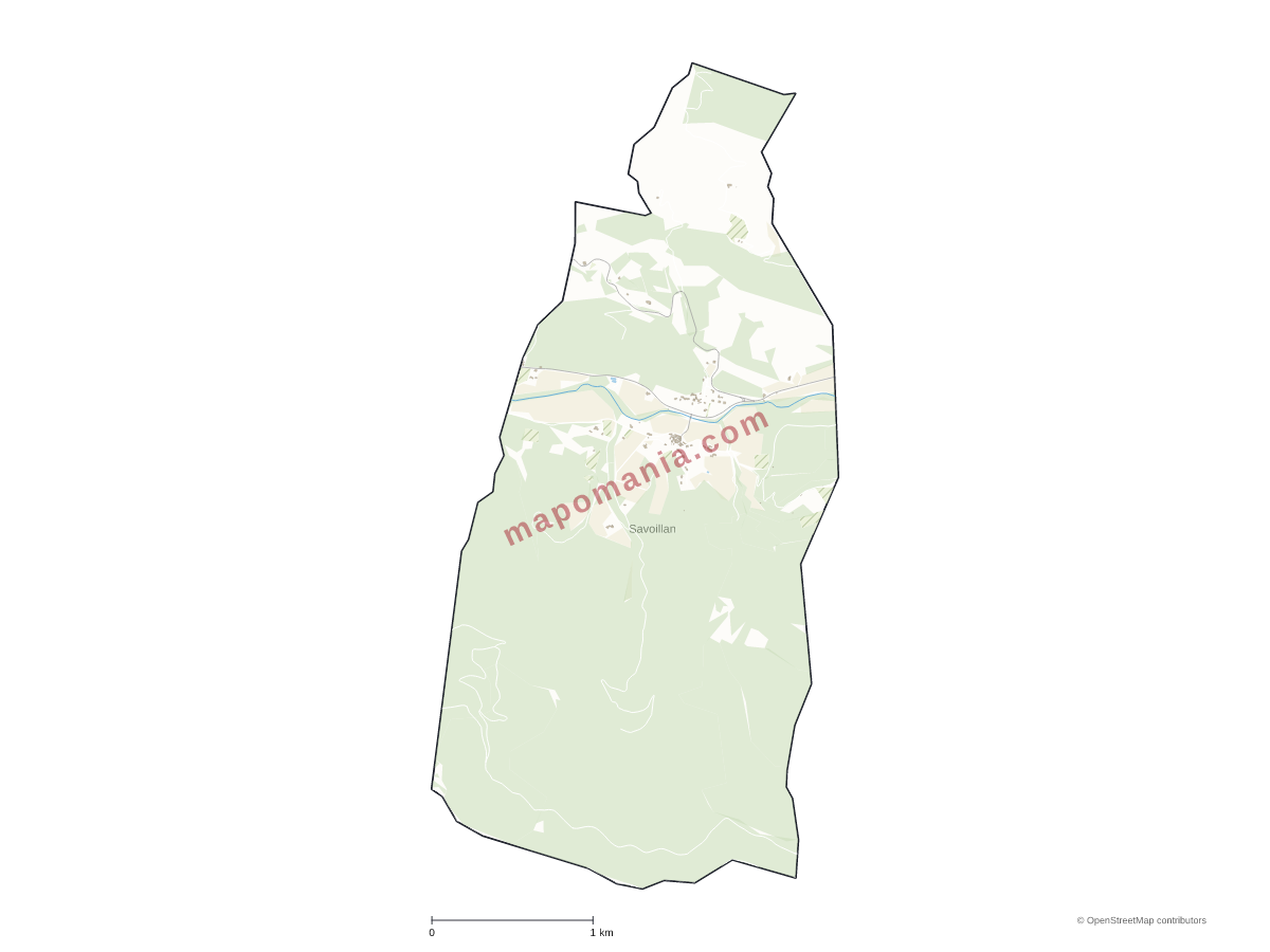 Carte de Savoillan à personnaliser