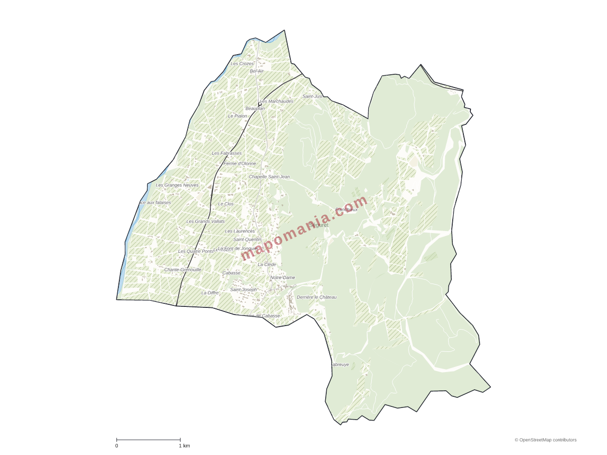 Carte de Séguret à personnaliser