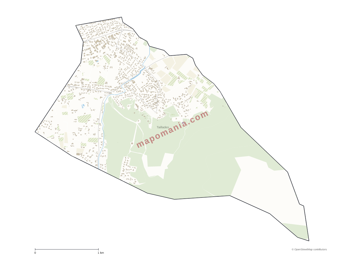 Carte de Taillades à personnaliser