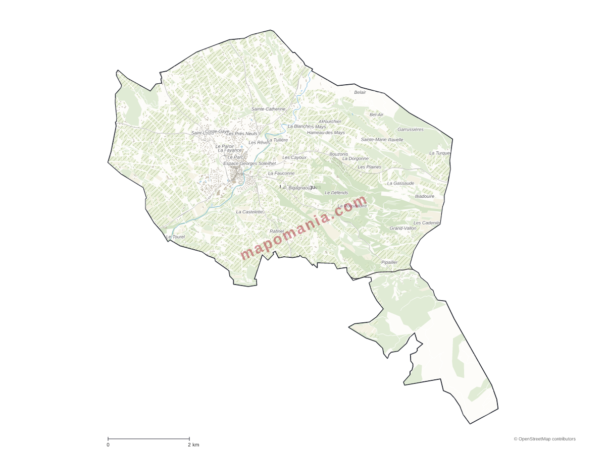 Carte de La Tour-d'Aigues à personnaliser