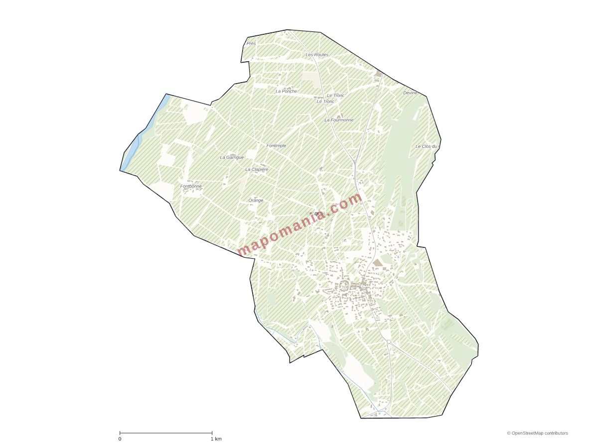 Carte de Vacqueyras à personnaliser