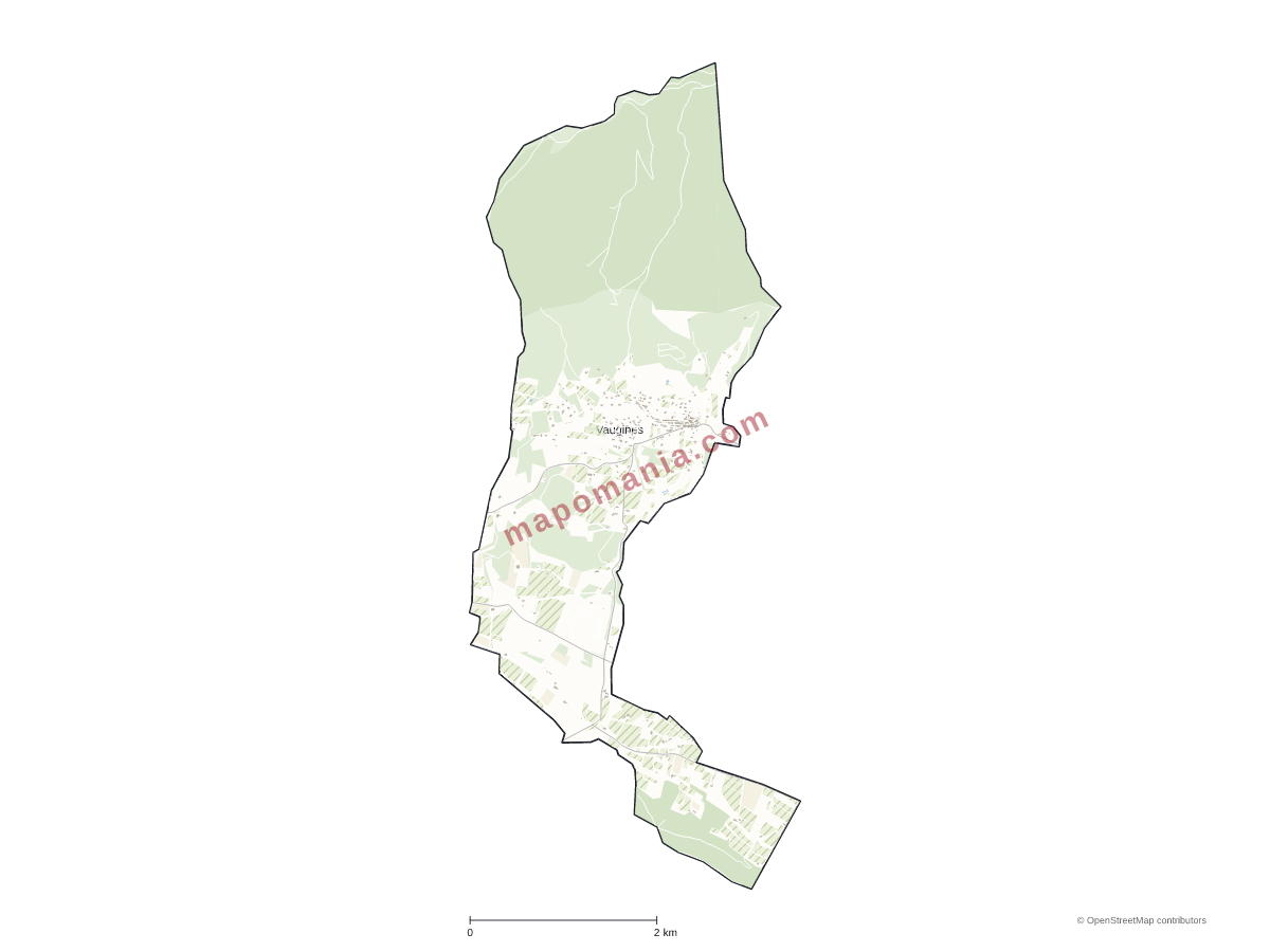 Carte de Vaugines à personnaliser