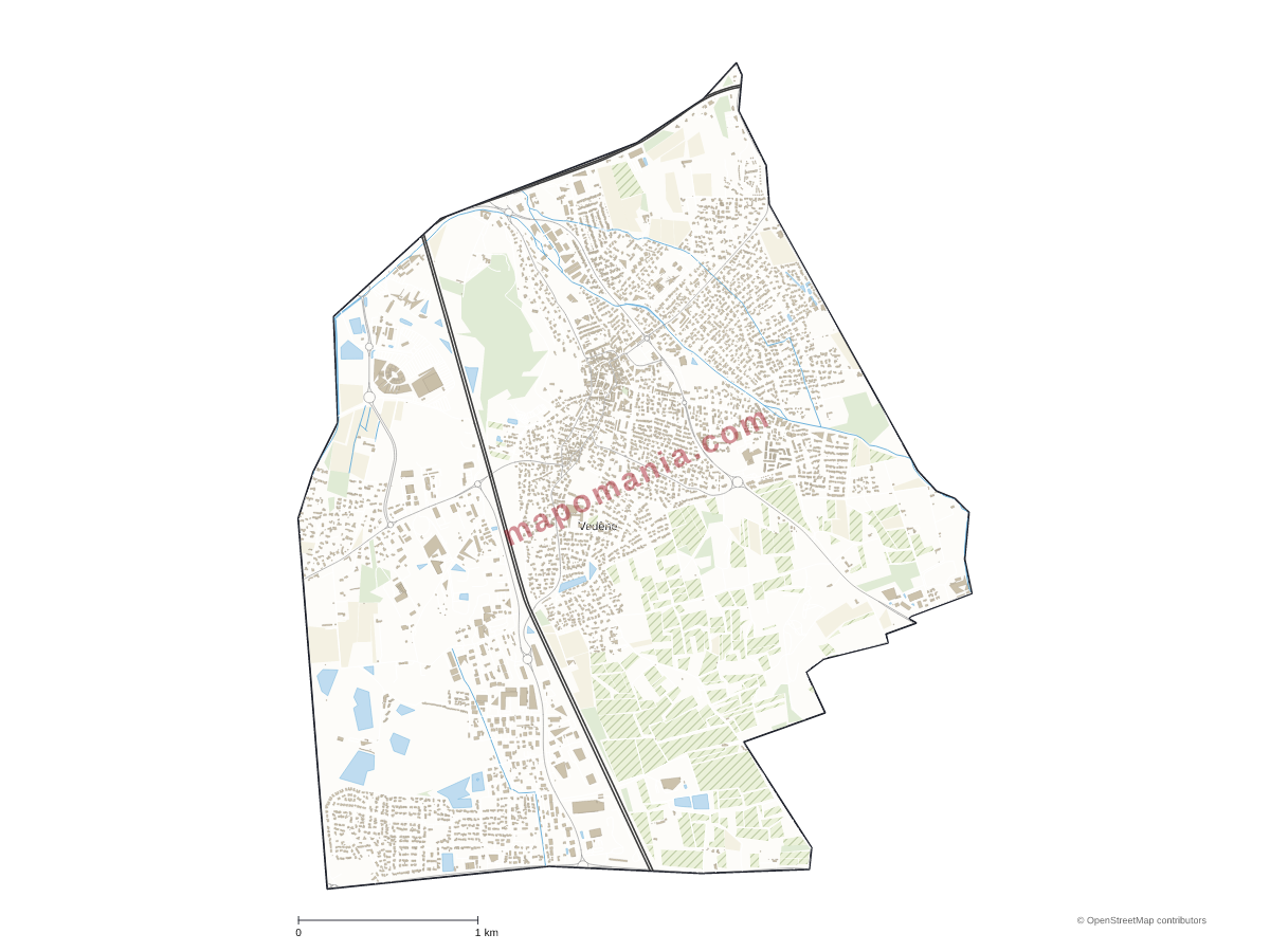 Carte de Vedène à personnaliser
