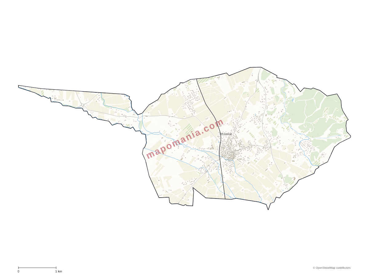 Carte de Velleron à personnaliser
