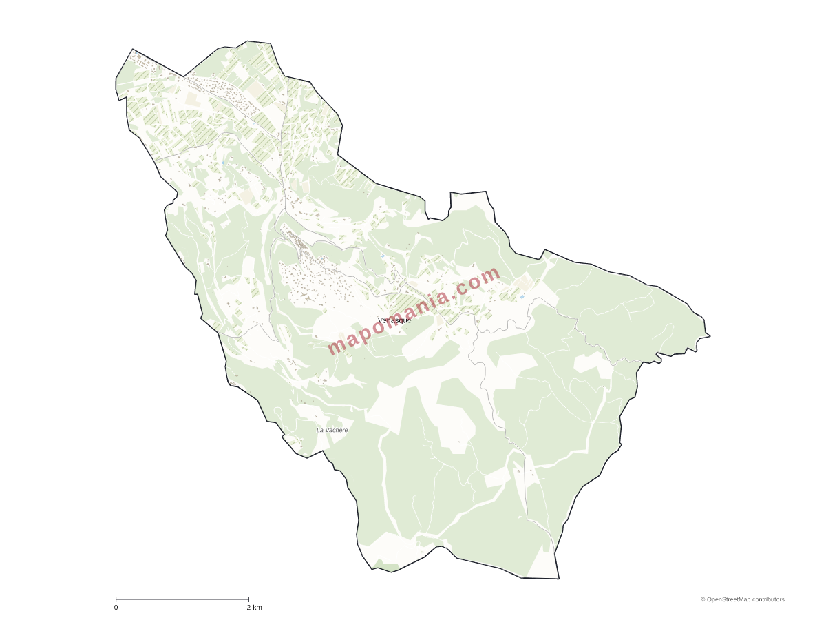Carte de Venasque à personnaliser