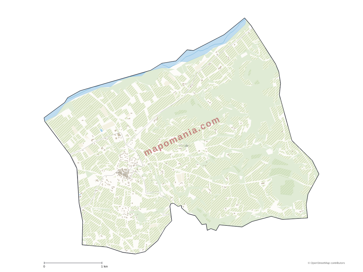 Carte de Villedieu à personnaliser