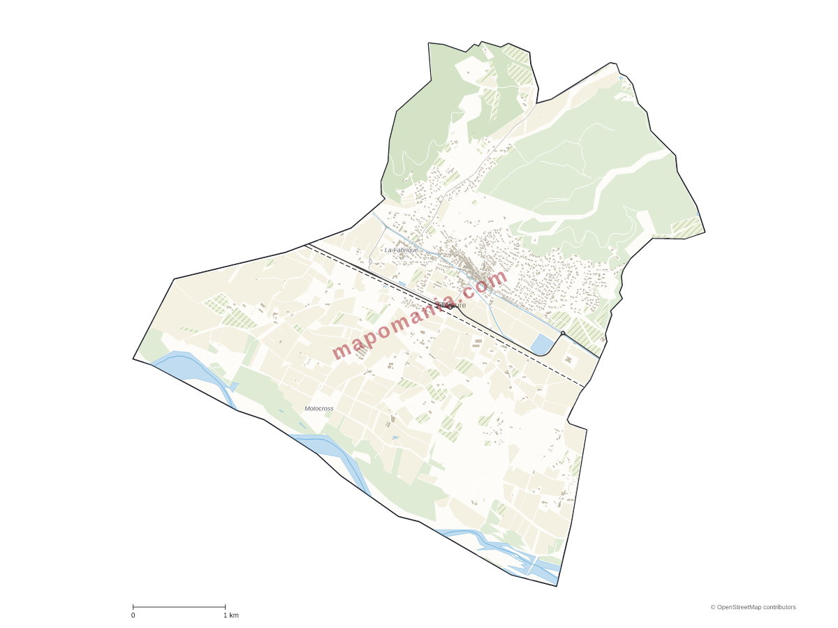Carte de Villelaure à personnaliser