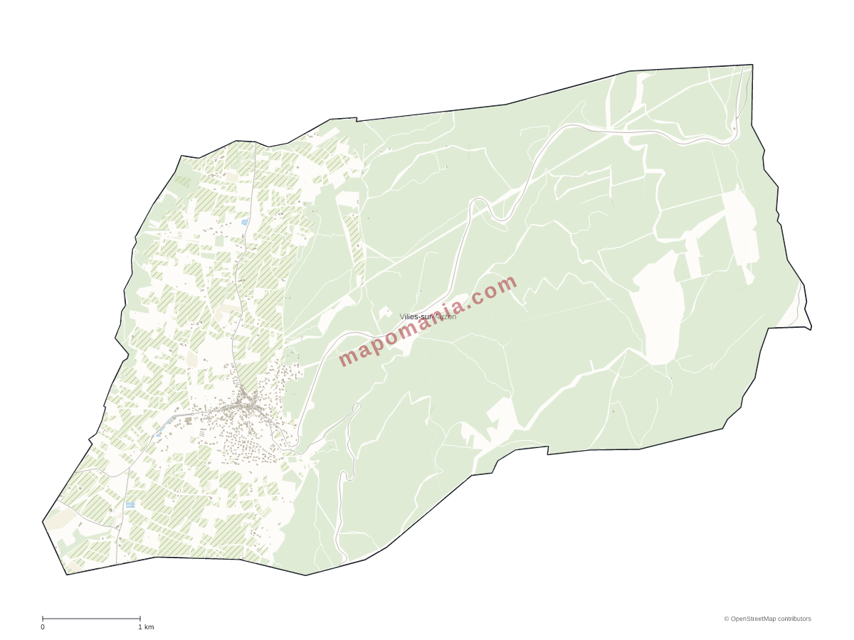 Carte de Villes-sur-Auzon à personnaliser