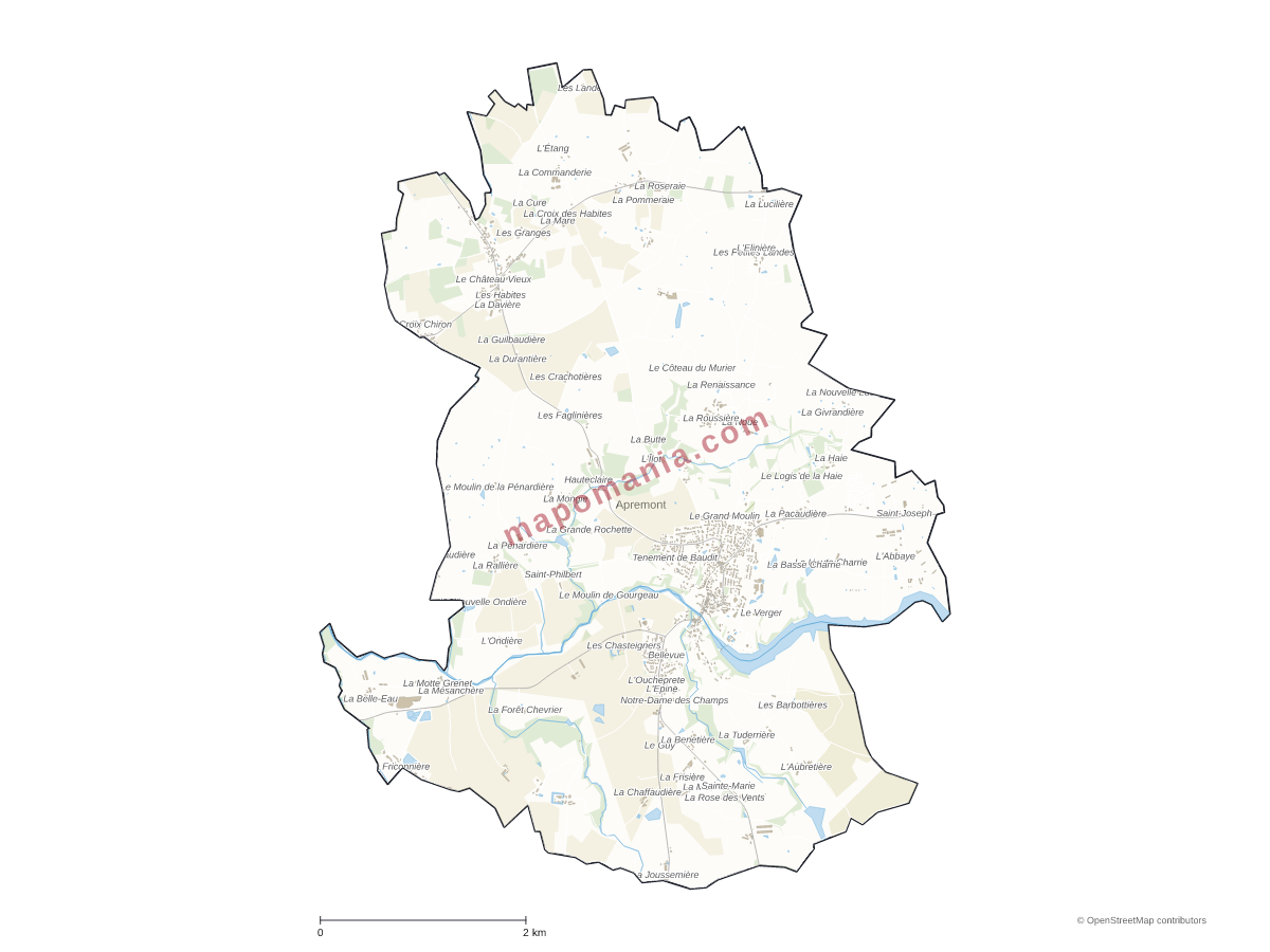 Carte de Apremont à personnaliser