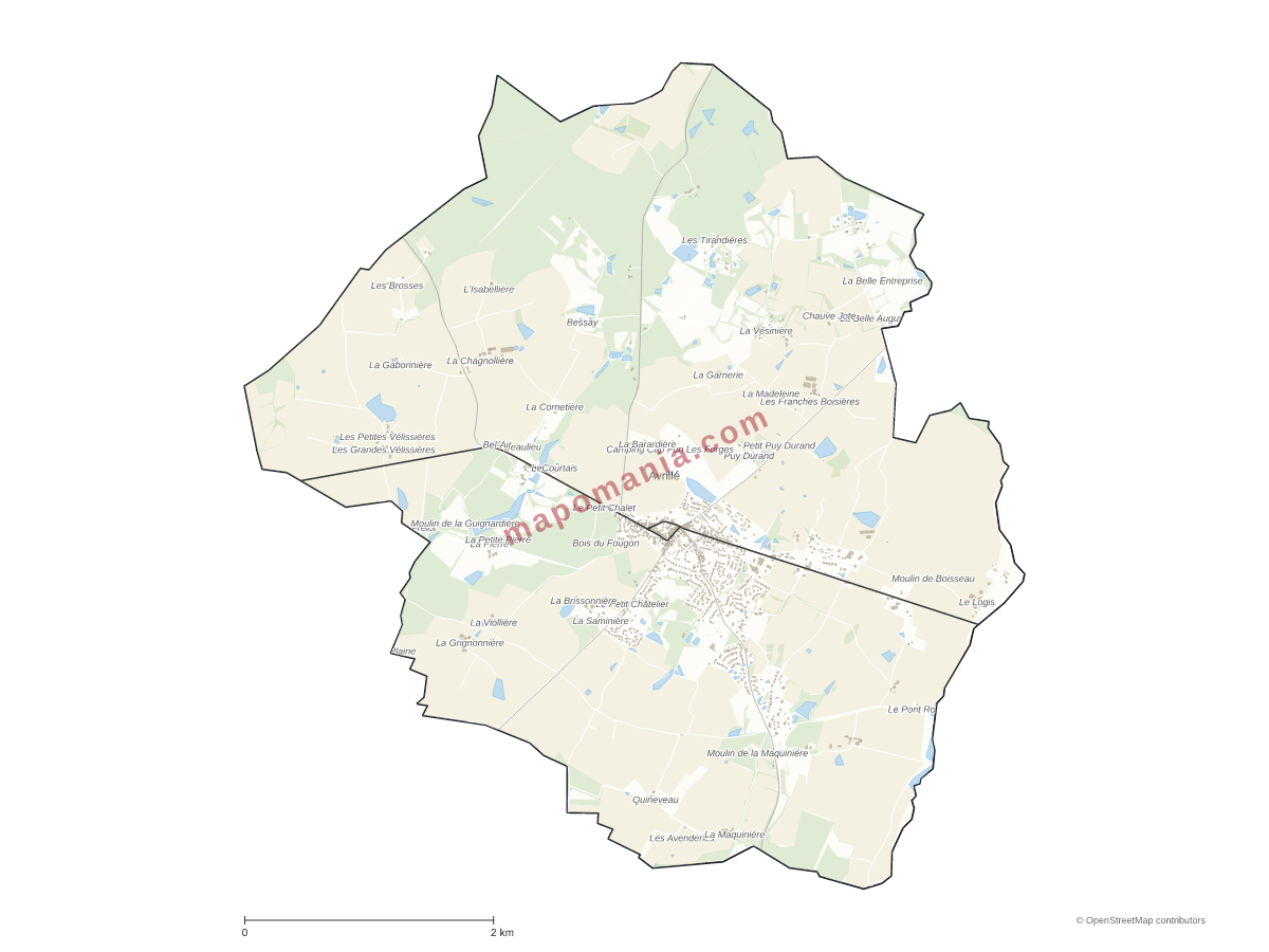 Carte de Avrillé à personnaliser