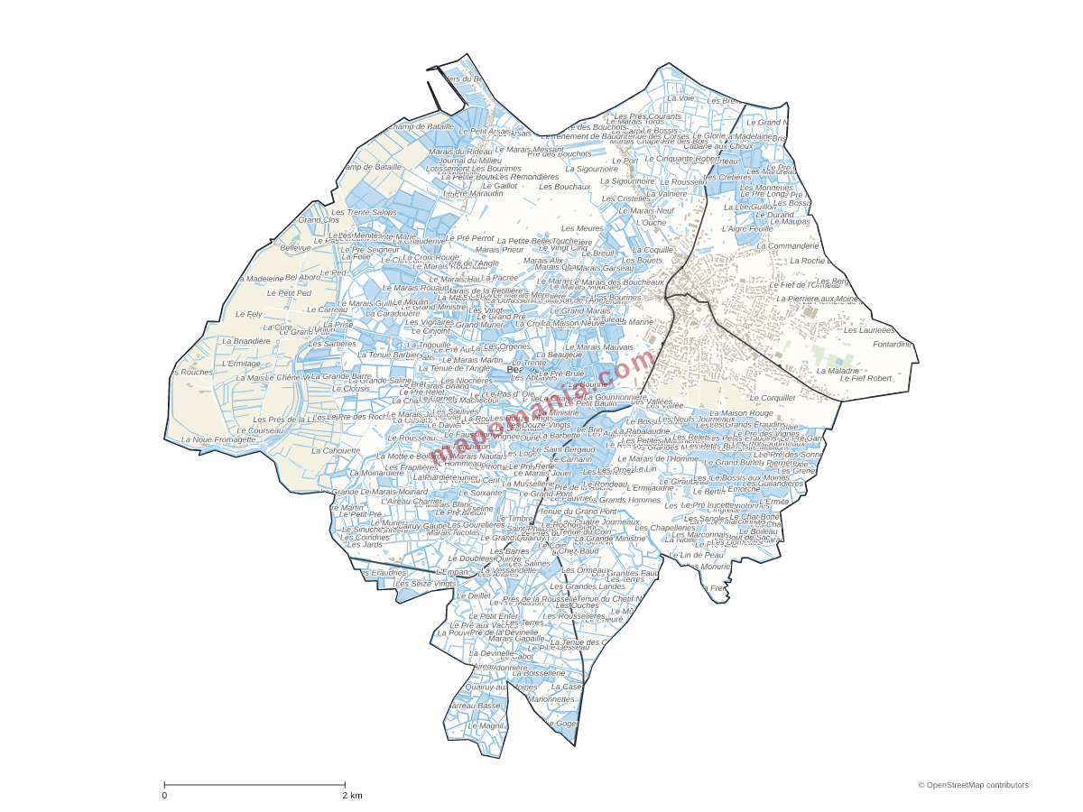 Carte de Beauvoir-sur-Mer à personnaliser