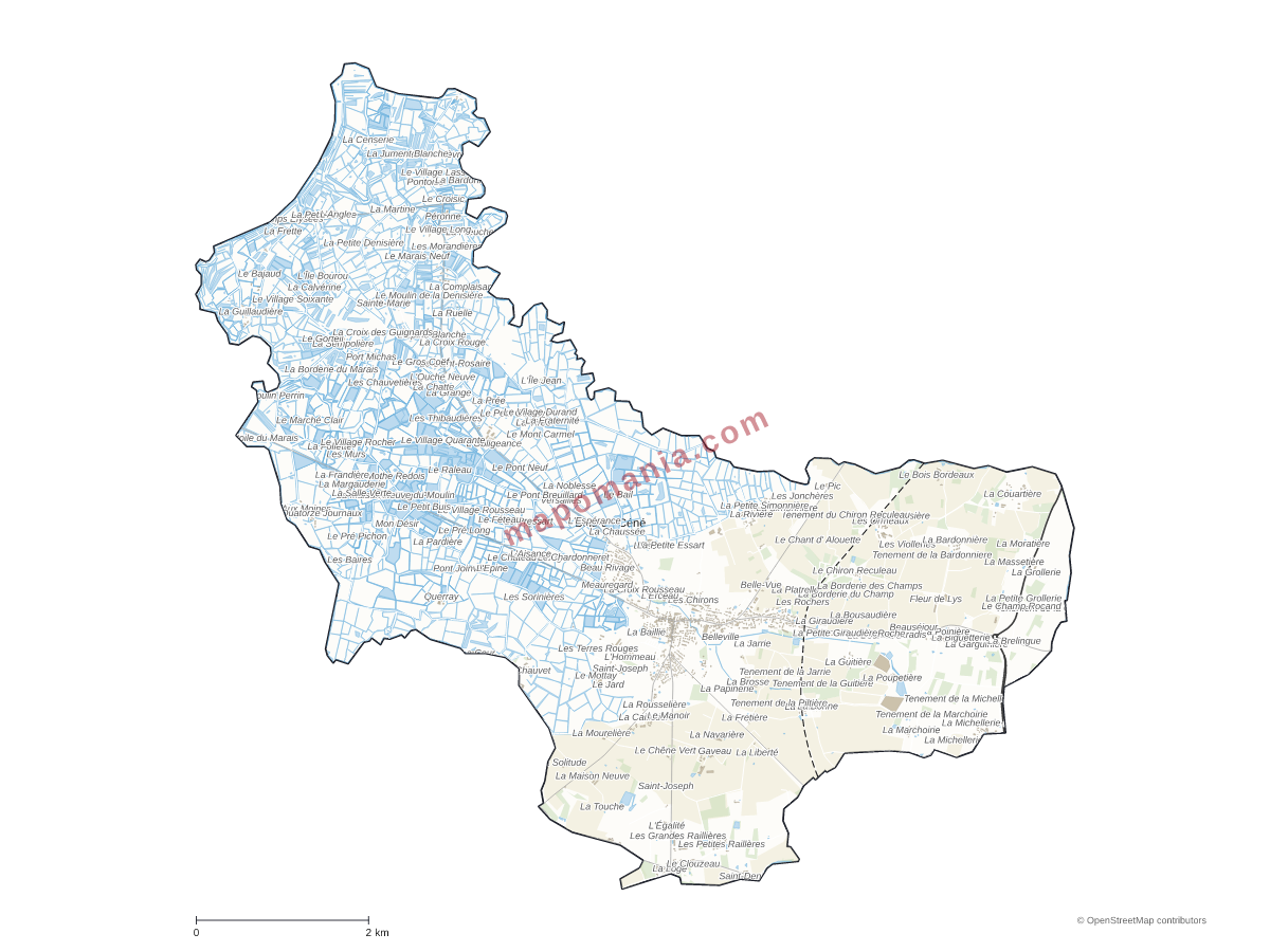 Carte de Bois-de-Céné à personnaliser