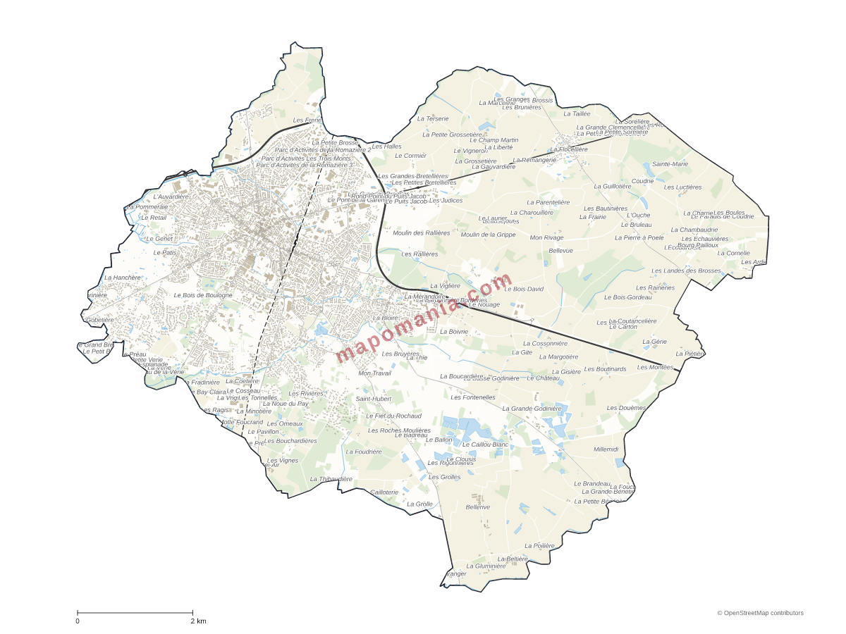 Carte de Challans à personnaliser