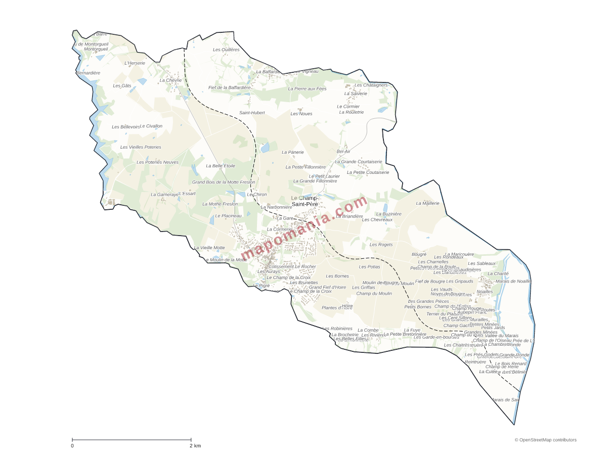 Carte de Le Champ-Saint-Père à personnaliser