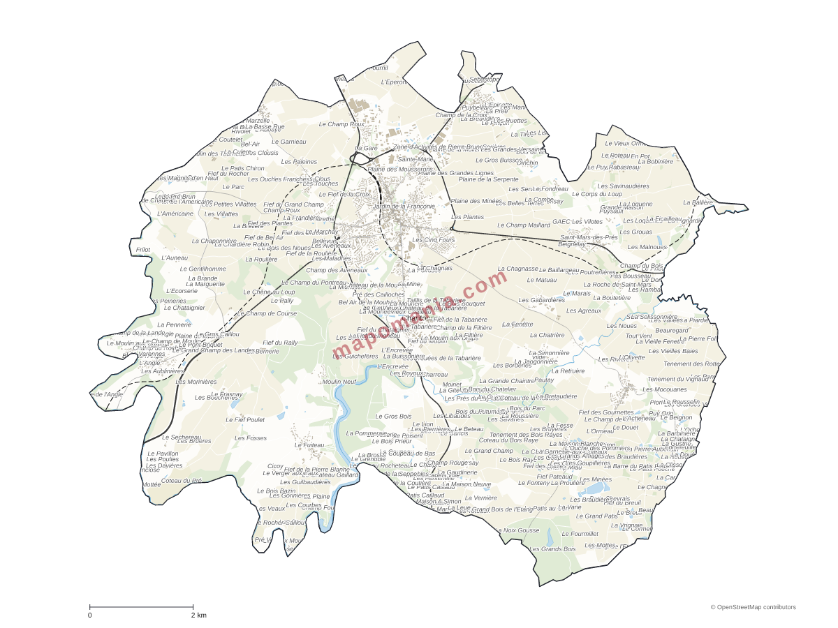 Carte de Chantonnay à personnaliser