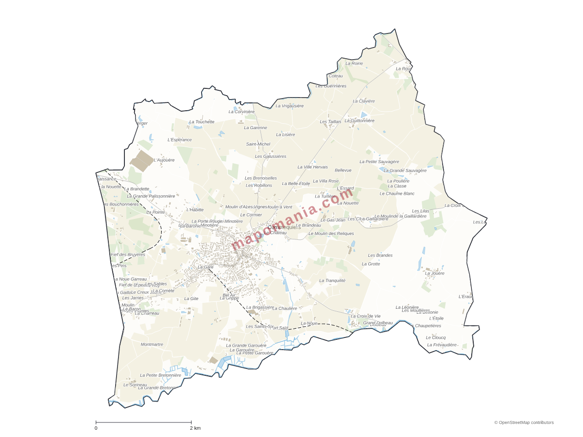 Carte de Commequiers à personnaliser