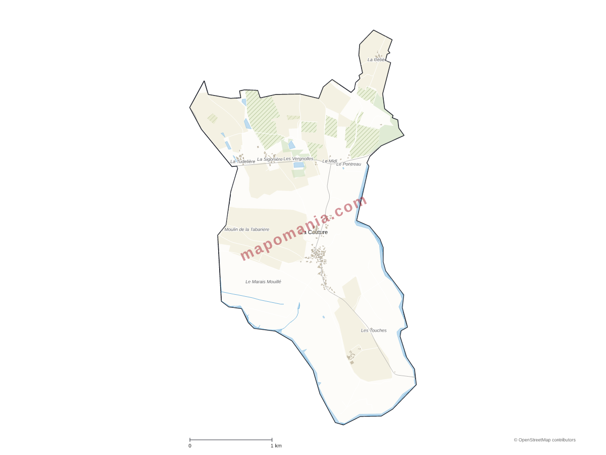 Carte de La Couture à personnaliser