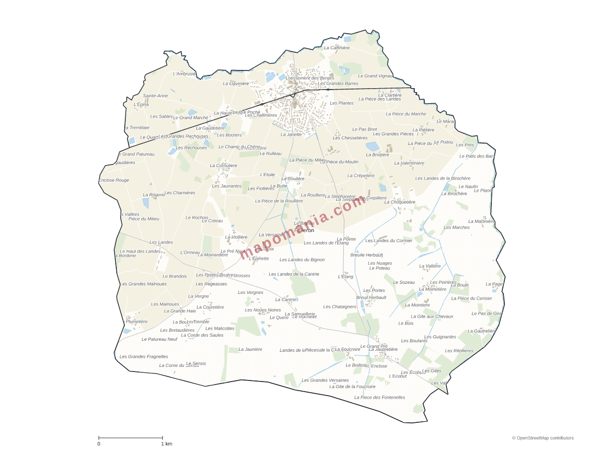 Carte de Falleron à personnaliser