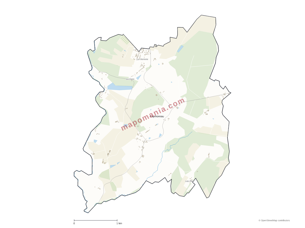 Carte de Faymoreau à personnaliser