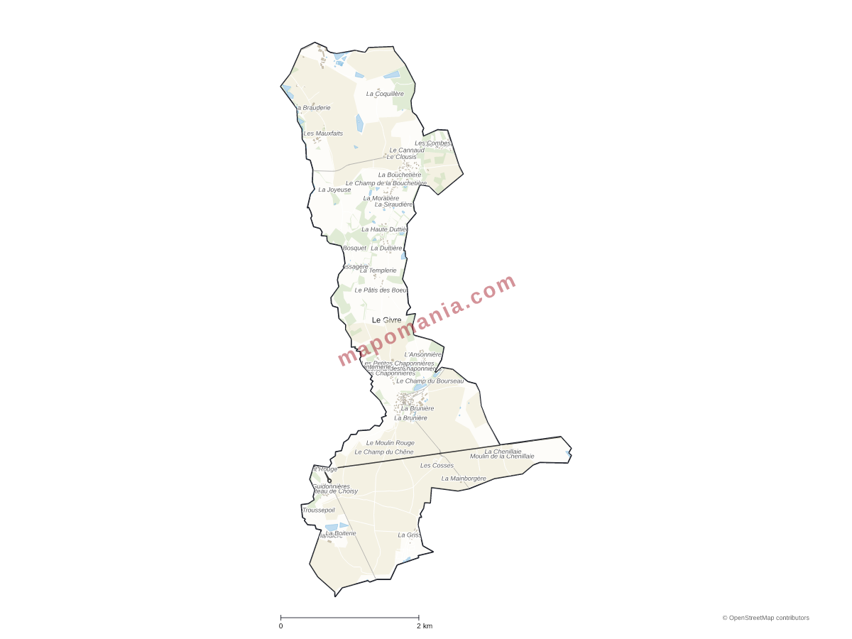 Carte de Le Givre à personnaliser