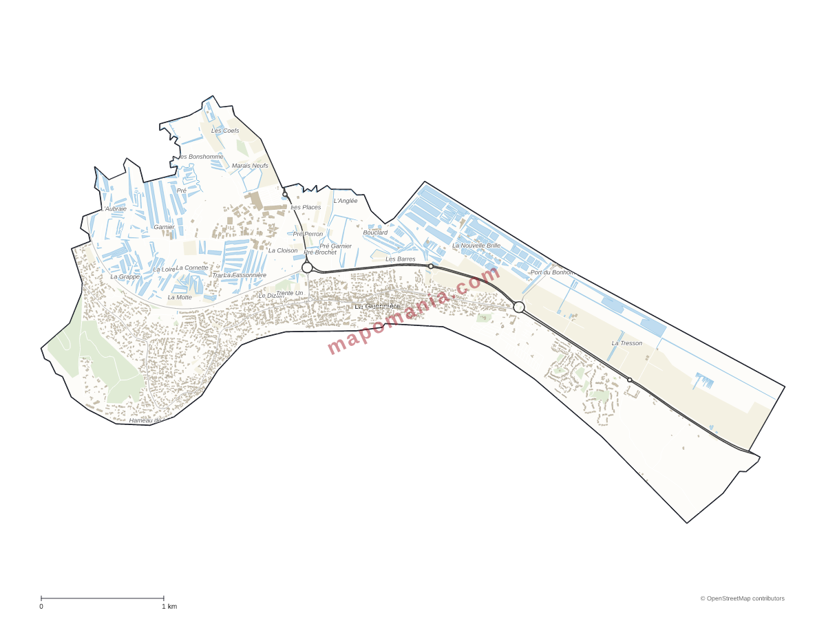Carte de La Guérinière à personnaliser