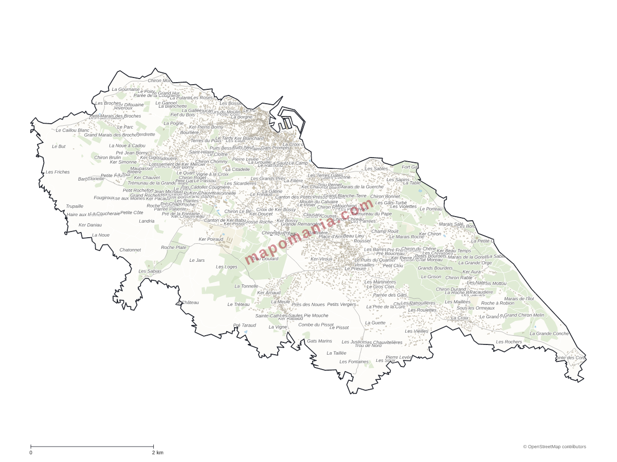 Carte de L'Île-d'Yeu à personnaliser